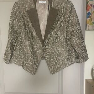 Tahari Textured Brown Women's Blazer